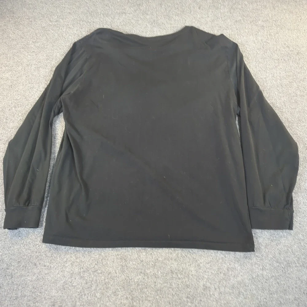 Polo Ralph Lauren‎ Mens XL V-Neck Long Sleeve T-Shirt Black Red Pony Logo #2537